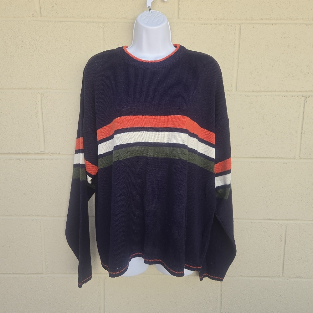 Grafico- Men's- Vintage- Striped- Crewneck Sweater- Size XL